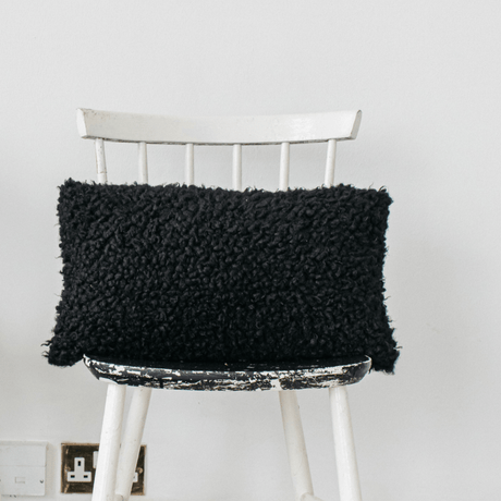 Black Boudoir Cushion - Vegan Friendly 100% Polyester - Ultra Soft, 30x50cm Quality Home Decor Garden & Outdoor Living and Gifts