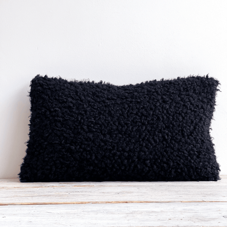 Black Boudoir Cushion - Vegan Friendly 100% Polyester - Ultra Soft, 30x50cm Quality Home Decor Garden & Outdoor Living and Gifts