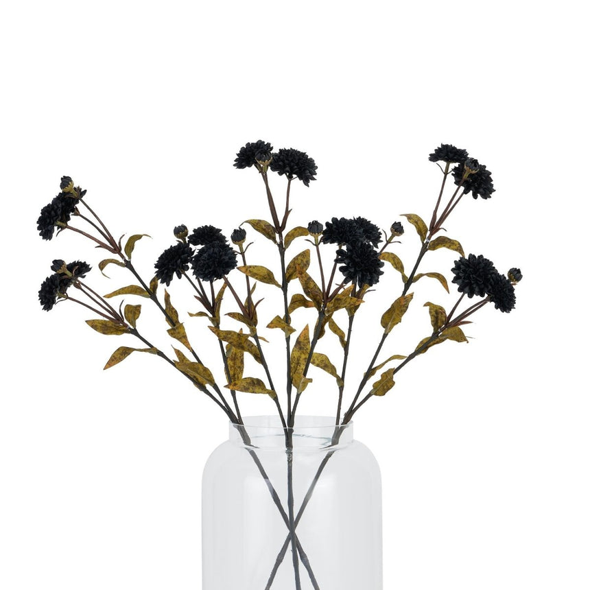 Black Chrysanthemum - Realistic Artificial Flower Single Stem Luxury Home Decor Garden & Outdoor And Gifts