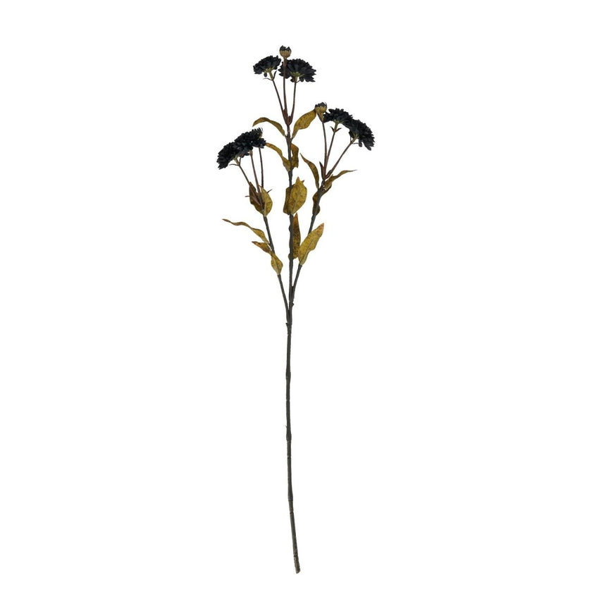 Black Chrysanthemum - Realistic Artificial Flower Single Stem Luxury Home Decor Garden & Outdoor And Gifts