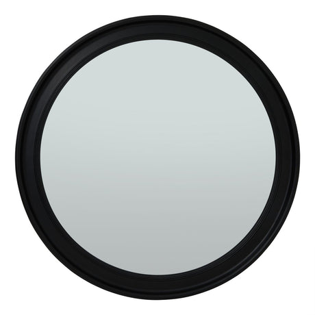 Black Decorative Wood Round Framed Large Mirror 120cm - Wall Mirrors UK Luxury Home Decor Garden & Outdoor And Gifts