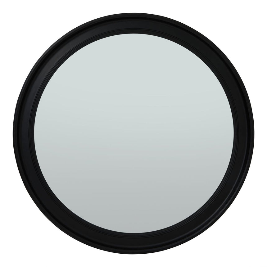Black Decorative Wood Round Framed Large Mirror 120cm - Wall Mirrors UK Luxury Home Decor Garden & Outdoor And Gifts