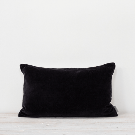 Black Sofa/Chair Cushion - 100% Cotton, Luxury Feather Pad, Modern Style, 30x50cm Quality Home Decor Garden & Outdoor Living and Gifts