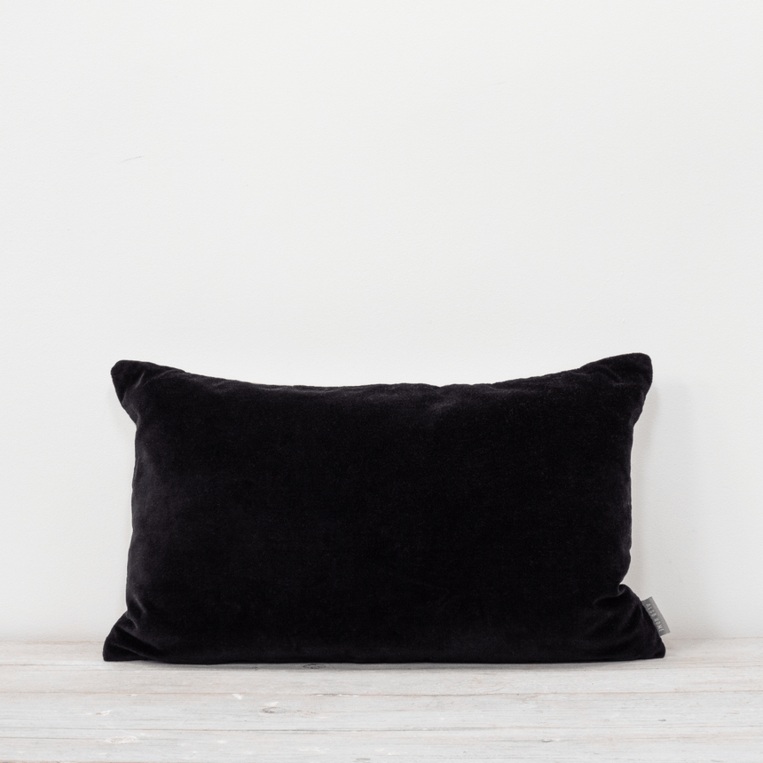 Black Sofa/Chair Cushion - 100% Cotton, Luxury Feather Pad, Modern Style, 30x50cm Quality Home Decor Garden & Outdoor Living and Gifts