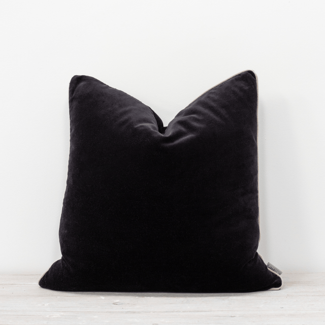 Black Sofa/Chair Cushion - Vegan Friendly 100% Polyester - Ultra Soft, 50x50cm Quality Home Decor Garden & Outdoor Living and Gifts