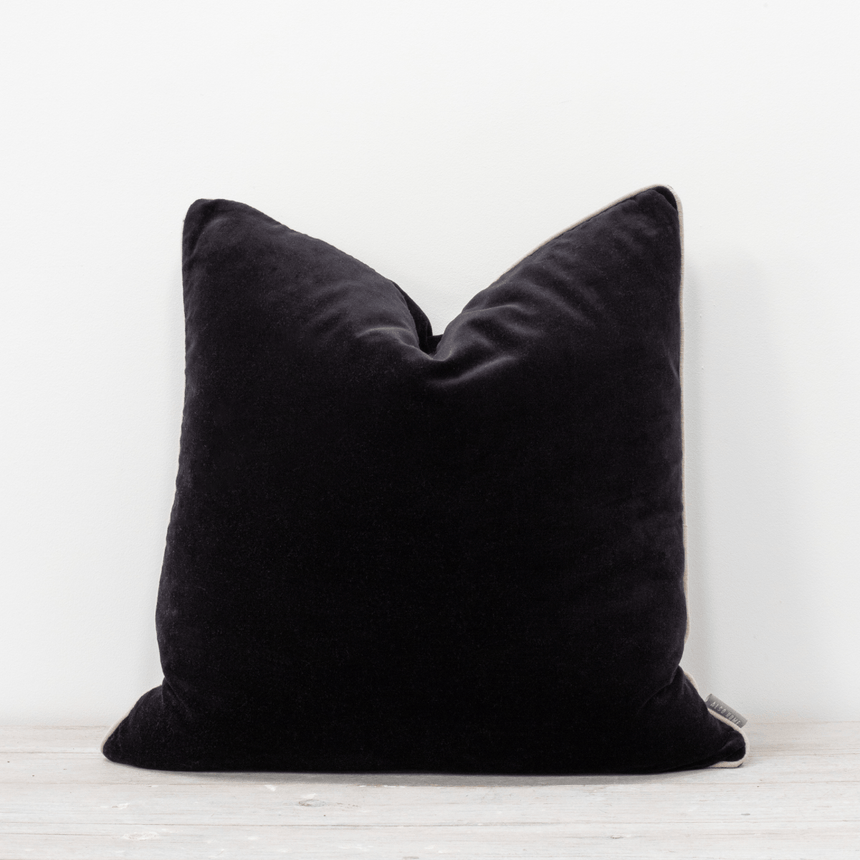 Black Sofa/Chair Cushion - Vegan Friendly 100% Polyester - Ultra Soft, 50x50cm Quality Home Decor Garden & Outdoor Living and Gifts