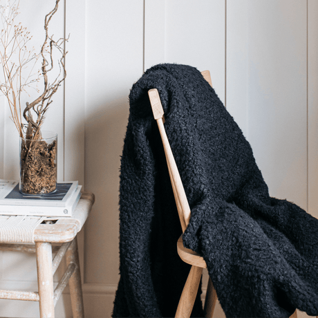 Black Throw - Vegan Friendly 100% Polyester - Ultra Soft, Modern, 200x150cm Quality Home Decor Garden & Outdoor Living and Gifts