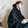 Black Throw - Vegan Friendly 100% Polyester - Ultra Soft, Modern, 200x150cm Quality Home Decor Garden & Outdoor Living and Gifts