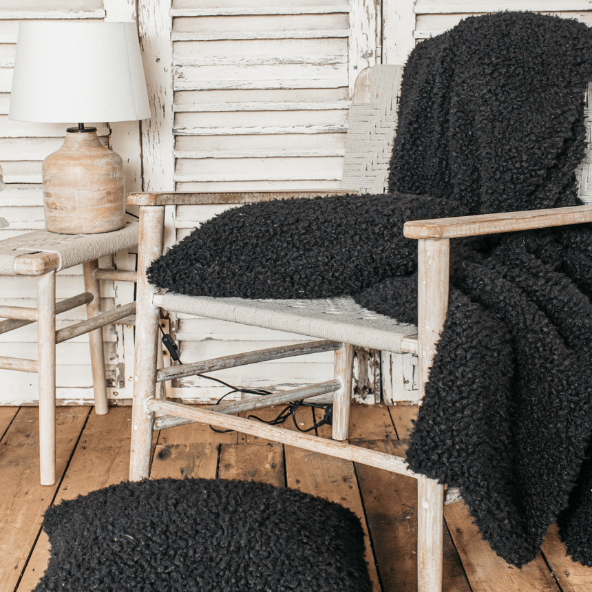 Black Throw - Vegan Friendly 100% Polyester - Ultra Soft, Modern, 200x150cm Quality Home Decor Garden & Outdoor Living and Gifts