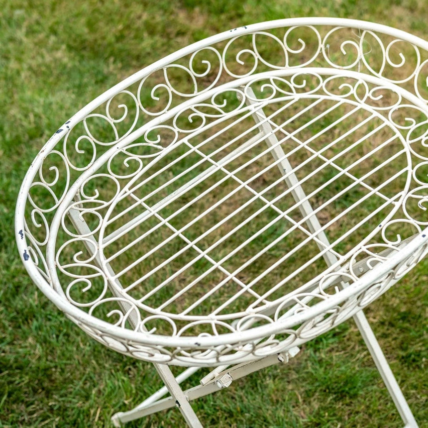Blaisdon Cream Garden Butlers Occasional Table - Antique English Country Garden Style Quality Home Decor Garden & Outdoor Living and Gifts