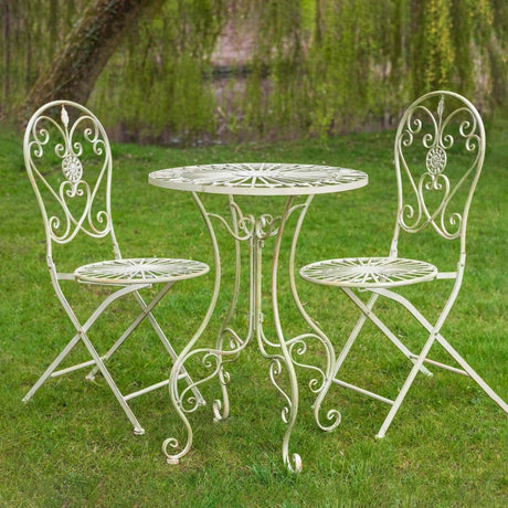 Blaisdon Cream Garden Furniture Bistro Set - 2 Seater - English Country Garden Style Quality Home Decor Garden & Outdoor Living and Gifts