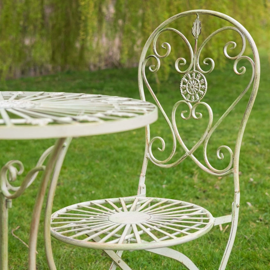 Blaisdon Cream Garden Furniture Bistro Set - 2 Seater - English Country Garden Style Quality Home Decor Garden & Outdoor Living and Gifts