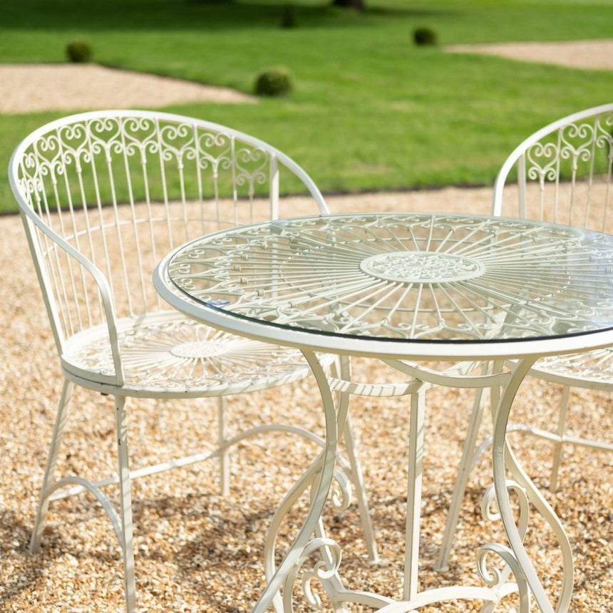 Blaisdon Cream Garden Furniture Bistro Set - English Country Garden Style Quality Home Decor Garden & Outdoor Living and Gifts