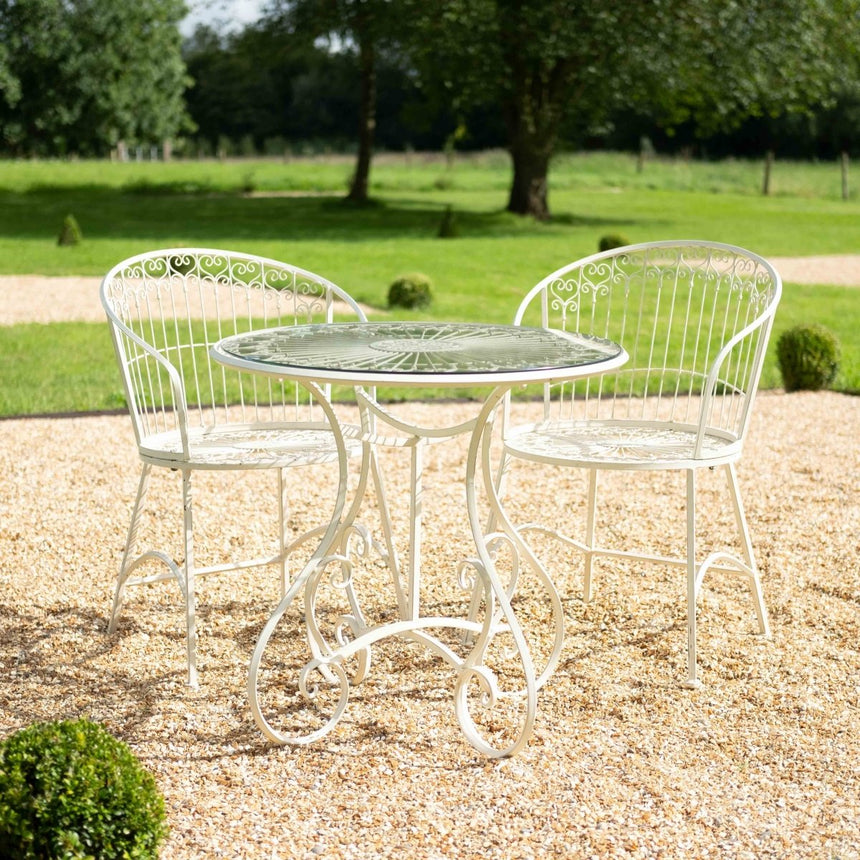 Blaisdon Cream Garden Furniture Bistro Set - English Country Garden Style Quality Home Decor Garden & Outdoor Living and Gifts