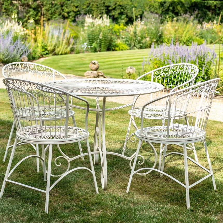 Blaisdon Cream Garden Furniture Dining Set - 4 Seater - English Country Garden Style Quality Home Decor Garden & Outdoor Living and Gifts