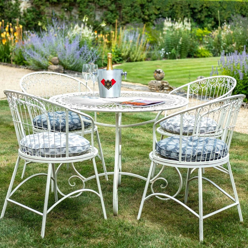 Blaisdon Cream Garden Furniture Dining Set - 4 Seater - English Country Garden Style Quality Home Decor Garden & Outdoor Living and Gifts