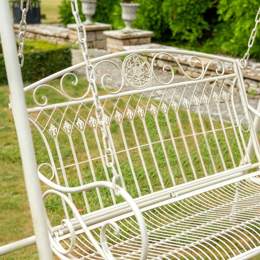 Blaisdon Cream Garden Swing Seat - Antique English Country Garden Style Quality Home Decor Garden & Outdoor Living and Gifts