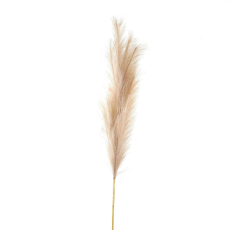 Bleached Large Faux Pampas Grass - Realistic Artificial Flower Single Stem Luxury Home Decor Garden & Outdoor And Gifts