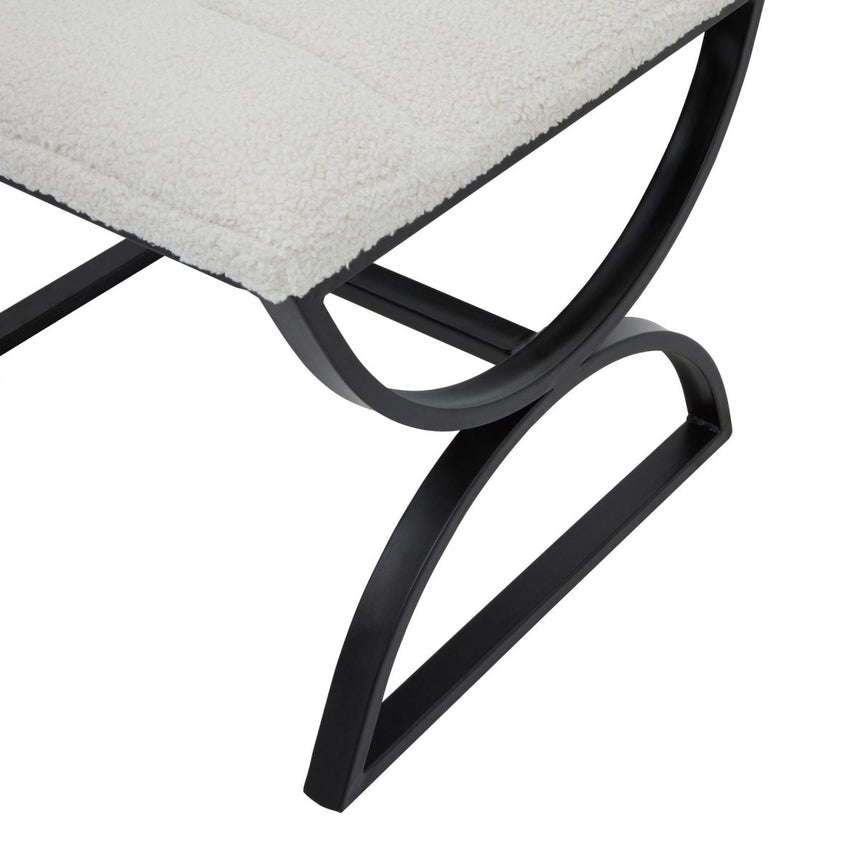 Boucle Ribbed Footstool - Foot Rests & Stools Luxury Home Decor Garden & Outdoor And Gifts