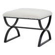 Boucle Ribbed Footstool - Foot Rests & Stools Luxury Home Decor Garden & Outdoor And Gifts