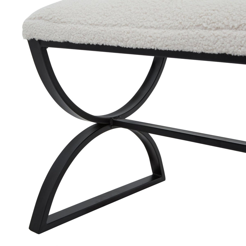 Boucle Ribbed Footstool - Foot Rests & Stools Luxury Home Decor Garden & Outdoor And Gifts