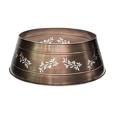 Bronze Cut Out Mistletoe Tree Skirt Quality Home Decor Garden & Outdoor Living and Gifts