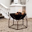 Buckingham Large Garden Fire Pit Rust Finish - Geometric Design, UV Stable, Frost Resistant Quality Home Decor Garden & Outdoor Living and Gifts