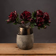 Burgundy Peony Rose - Realistic Artificial Flower Single Stem Luxury Home Decor Garden & Outdoor And Gifts