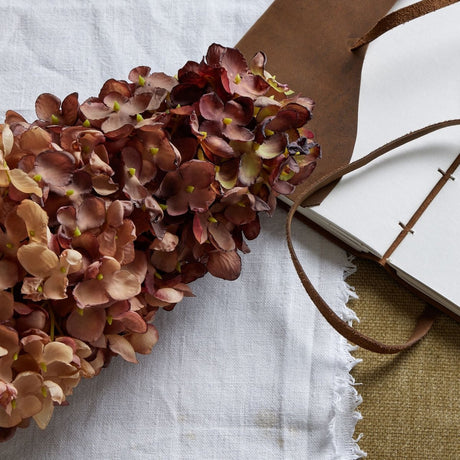 Burgundy Spear Hydrangea - Realistic Artificial Flower Single Stem Luxury Home Decor Garden & Outdoor And Gifts