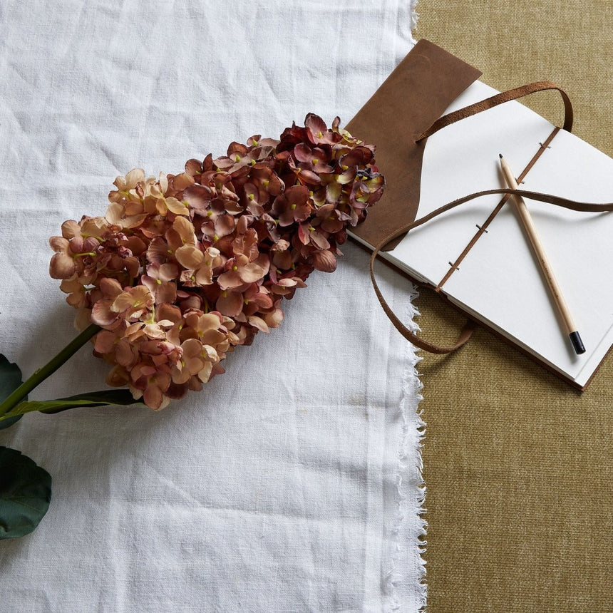 Burgundy Spear Hydrangea - Realistic Artificial Flower Single Stem Luxury Home Decor Garden & Outdoor And Gifts