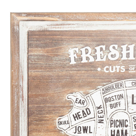 Butchers Cuts Pork Wall Plaque Luxury Home Decor Garden & Outdoor And Gifts
