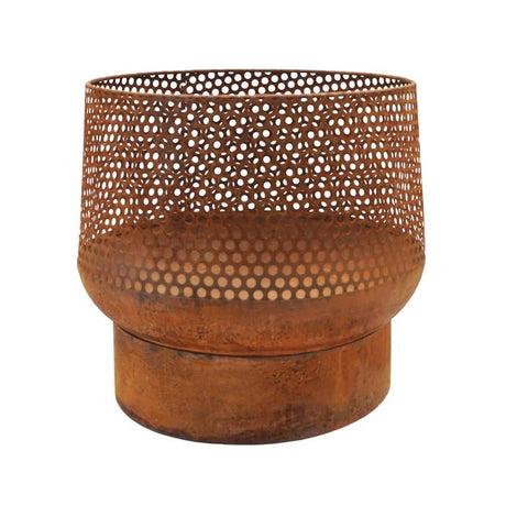 Buttermere Small Outdoor Garden Fire Pit/Bowl Rust Finish - Metal, Frost Resistant, UV Stable Quality Home Decor Garden & Outdoor Living and Gifts