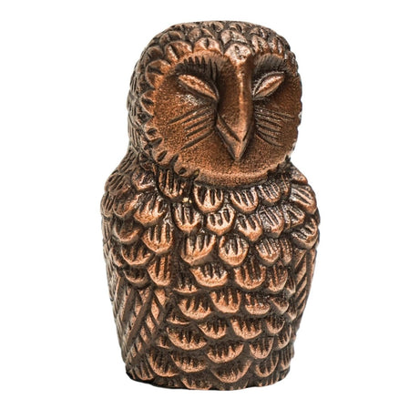 Cast Aluminium Owl Candle Holder Antique Brass H14.5Cm W7.5Cm Luxury Home Decor Garden & Outdoor And Gifts