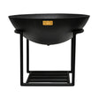 Cast Iron Garden Fire Pit/Bowl Black On Geometric Stand - Rustic, Frost Resistant, UV Stable Quality Home Decor Garden & Outdoor Living and Gifts