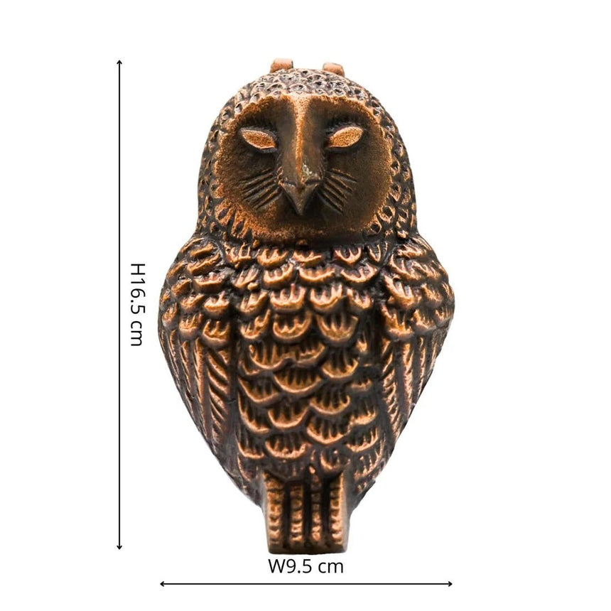 Cast Iron Owl Door Knocker Antique Copper H16Cm W9.5Cm Luxury Home Decor Garden & Outdoor And Gifts