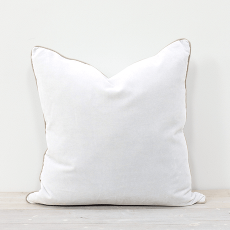 Chalk White Sofa/Chair Cushion - 100% Cotton, Luxury Feather Pad, Modern, 30x50cm Quality Home Decor Garden & Outdoor Living and Gifts