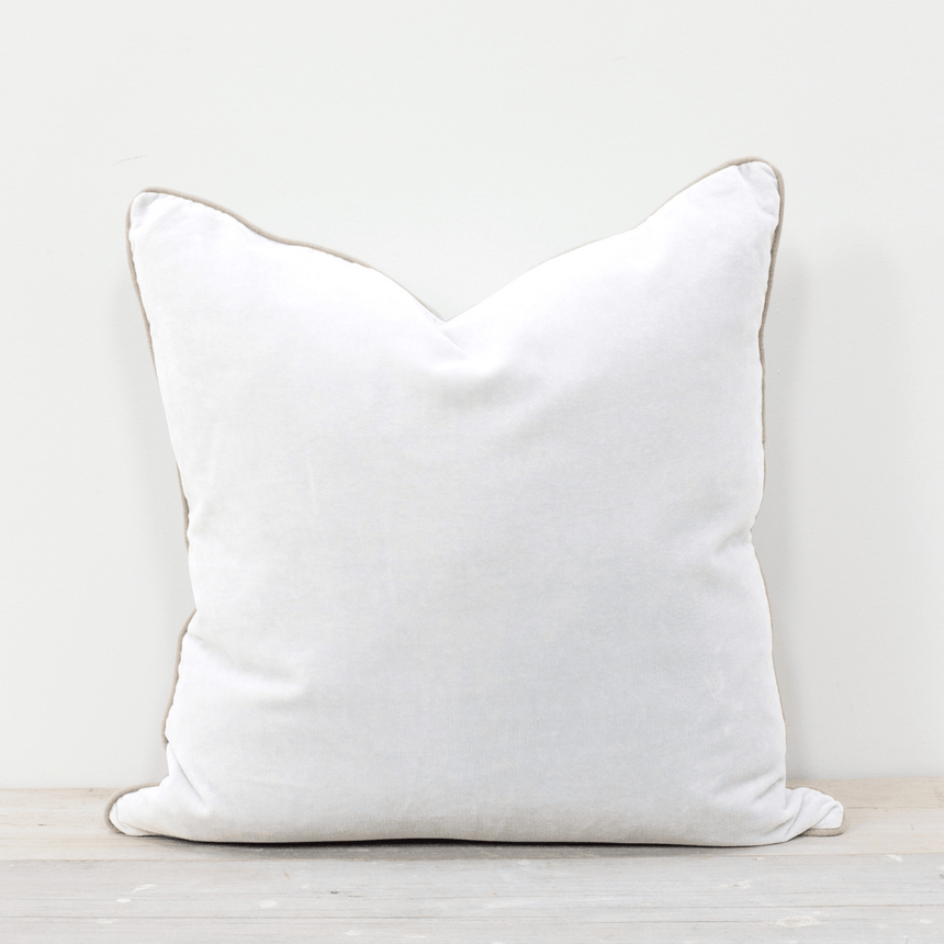 Chalk White Sofa/Chair Cushion - 100% Cotton, Luxury Feather Pad, Modern, 30x50cm Quality Home Decor Garden & Outdoor Living and Gifts
