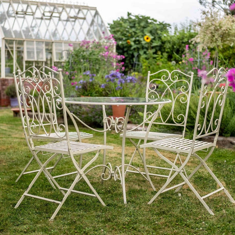 Cheltenham Garden Furniture Bistro Set - 4 Seater Cream Quality Home Decor Garden & Outdoor Living and Gifts