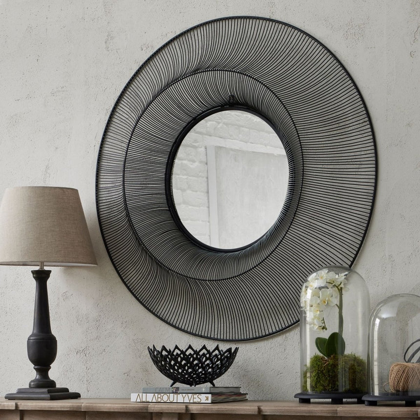 Chico Black Large Wire Mirror Luxury Home Decor Garden & Outdoor And Gifts