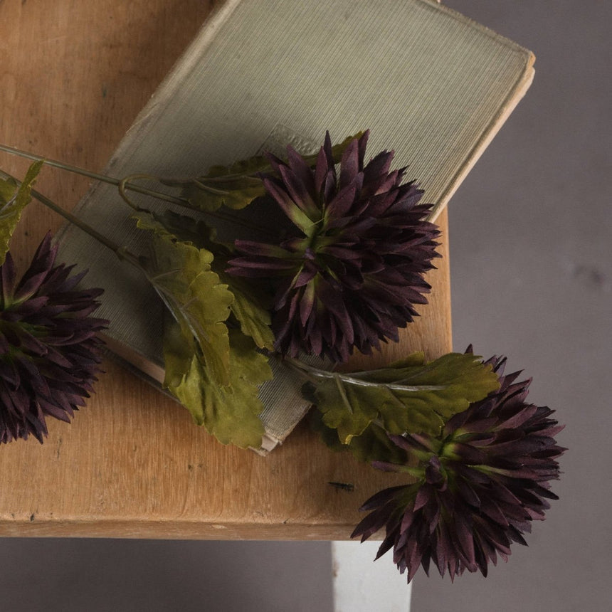 Chocolate Chrysanthemum - Realistic Artificial Flower Single Stem Luxury Home Decor Garden & Outdoor And Gifts