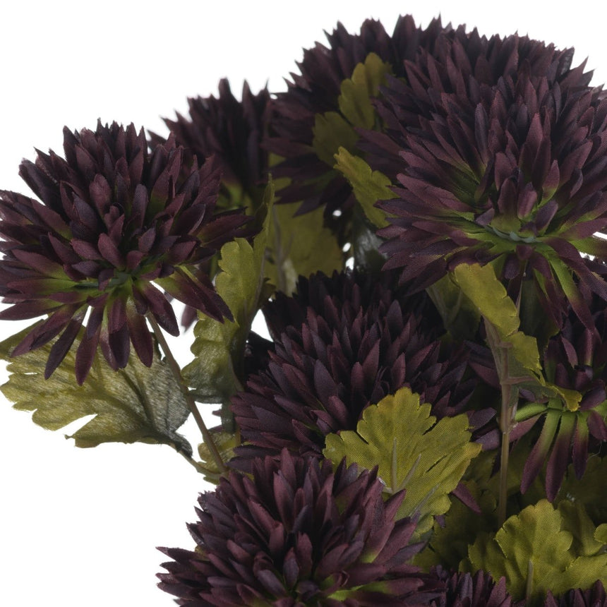 Chocolate Chrysanthemum - Realistic Artificial Flower Single Stem Luxury Home Decor Garden & Outdoor And Gifts