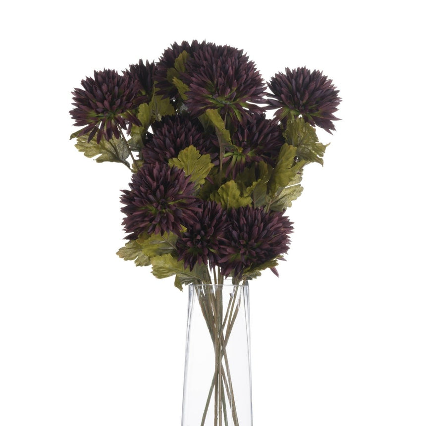Chocolate Chrysanthemum - Realistic Artificial Flower Single Stem Luxury Home Decor Garden & Outdoor And Gifts