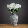 Classic White Peony - Realistic Artificial Flower Single Stem Luxury Home Decor Garden & Outdoor And Gifts