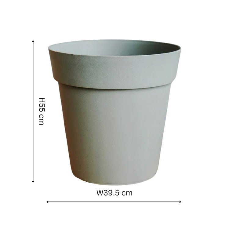 Cleo Outdoor Planter Sage Green w/Wheels - Frost Resistant Built - in Drainage 100% Recyclable Quality Home Decor Garden & Outdoor Living and Gifts