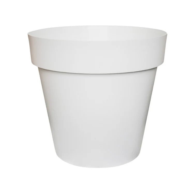 Cleo Outdoor Planter White w/Wheels - Frost Resistant Built - in Drainage 100% Recyclable Quality Home Decor Garden & Outdoor Living and Gifts
