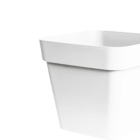 Cleo Outdoor Square Planter White w/Wheels - Frost Resistant Built - in Drainage Quality Home Decor Garden & Outdoor Living and Gifts