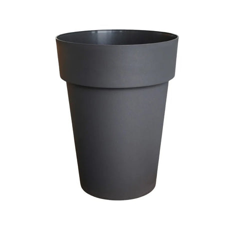 Cleo Outdoor Vase/High Planter Black w/Wheels - Tall Large, Built - in Drainage, 100% Recyclable Quality Home Decor Garden & Outdoor Living and Gifts