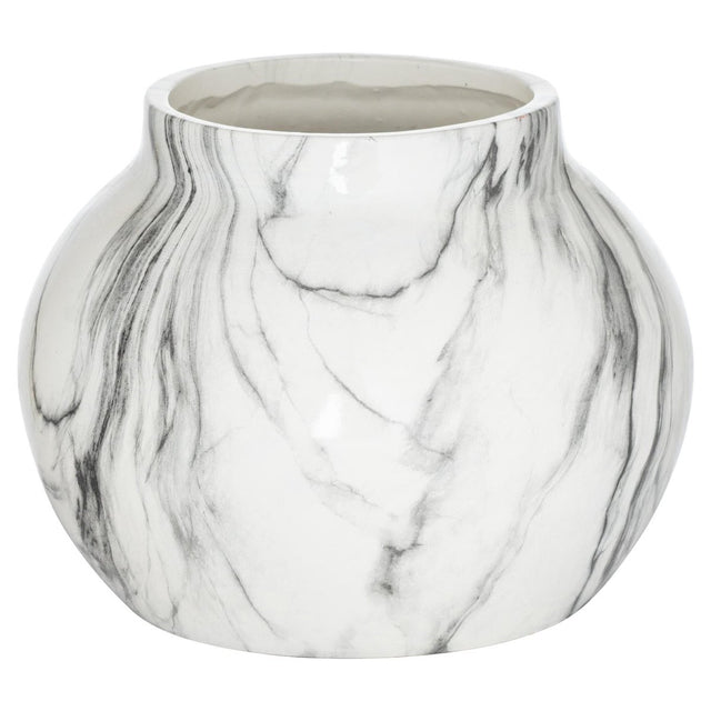 Contemporary Indoor Unique Hand - dipped Marble Finish Planter - Indoor Planters UK Luxury Home Decor Garden & Outdoor And Gifts