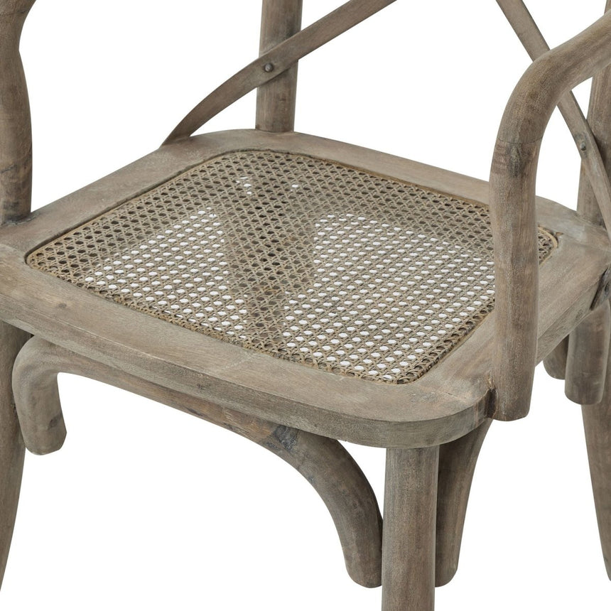 Copgrove Collection Cross Back Carver Chair With Rush Seat - Kitchen & Dining Room Chairs Luxury Home Decor Garden & Outdoor And Gifts