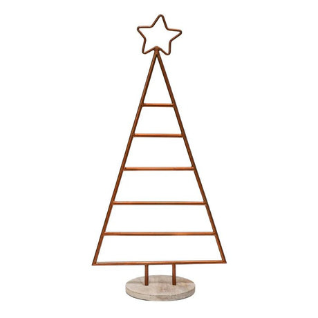 Copper Christmas Tree with Star Iron Quality Home Decor Garden & Outdoor Living and Gifts